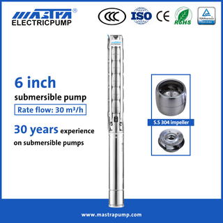 Mastra 6 inch full stainless steel submersible well pump supplies 6SP submersible irrigation pump