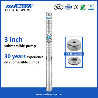 Mastra 3 inch full stainless steel submersible borehole water Pump 3SP AC Solar water pressure pump