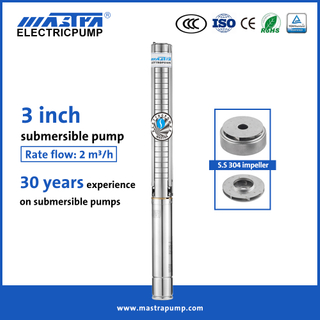 M&aacute;y bơm ch&igrave;m giếng khoan th&eacute;p kh&ocirc;ng gỉ Mastra 3 inch M&aacute;y bơm ch&igrave;m Franklin 3SP 1 hp