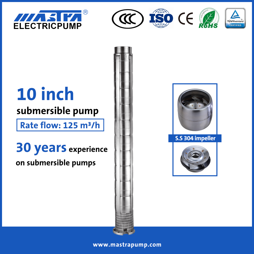 Mastra 10 inch full stainless steel 15 hp submersible well pump 10SP