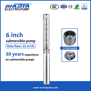 Mastra 6 inch stainless steel submersible borehole pump 6SP ក្រុមហ៊ុនផលិតម៉ាស៊ីនបូមទឹកពន្លឺព្រះអាទិត្យ