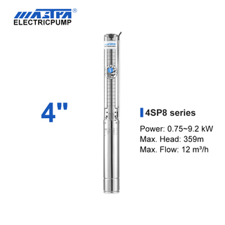Mastra 4 inch stainless steel submersible pump - 4SP series 8 m³/h rated flow