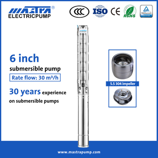 Mastra 6 inch all stainless steel best submersible pump for domestic use 6SP high head submersible pump