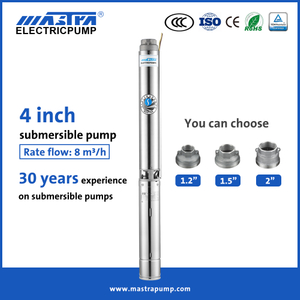 Mastra 4 inch stainless steel deep well submersible borehole pump R95-ST Submersible water pump