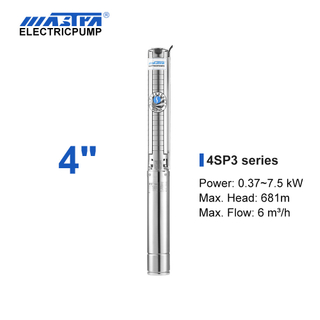 Mastra 4 inch stainless steel submersible pump - 4SP series 3 m³/h rated flow Stainless steel wate pump
