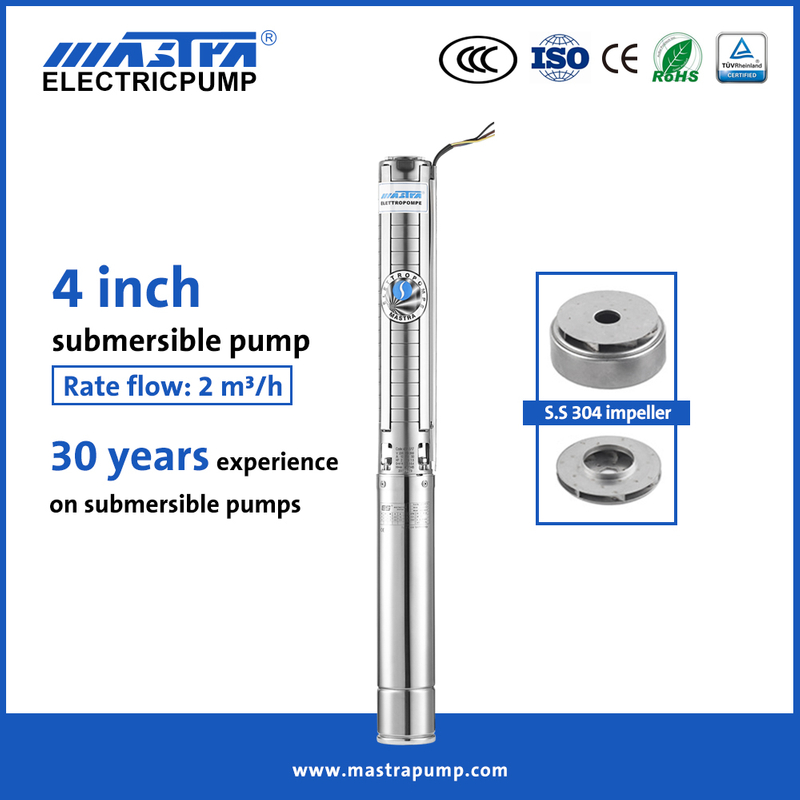 Mastra 4 inch full stainless steel submersible pump dealers 4SP 1 hp submersible pump
